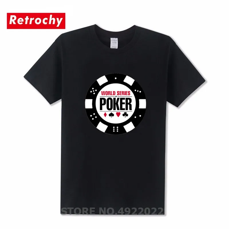 Мужская футболка WSOP с принтом Мировая серия покера модные футболки дизайнерская