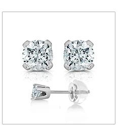Роскошные винтажные женские серьги GemStoneKing из настоящего желтого золота 10 к, 1,20 карат, 5 мм, круглые серьги-гвоздики с натуральным белым топазом, ювелирное изделие