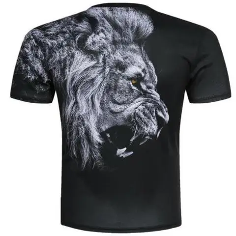Новейшая одноцветная Мужская/Женская летняя футболка с принтом 3 d lightning lion choli