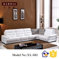 living room furniture foshan white pure leather sectional sofa setgenuine leather sofa set