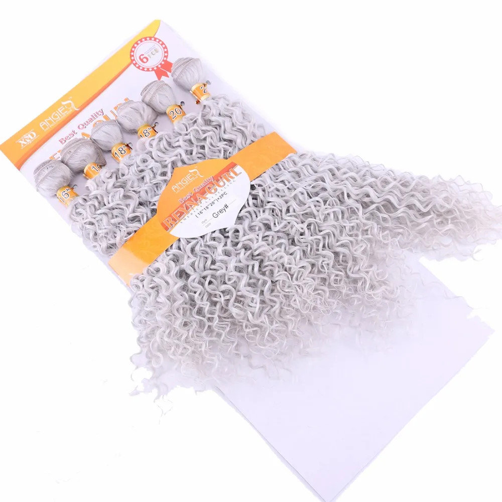 Kinky Curly Wave High Temperature Fiber Weave REYNA Synthetic Hair Bundles 6pcs/Lot hair Gram