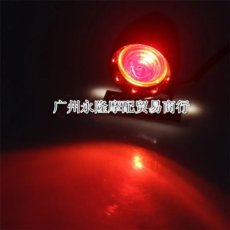 

top quality red lighting moto brake light retro motorbike warning signal light for harley prince cruise LED motorbike tail light