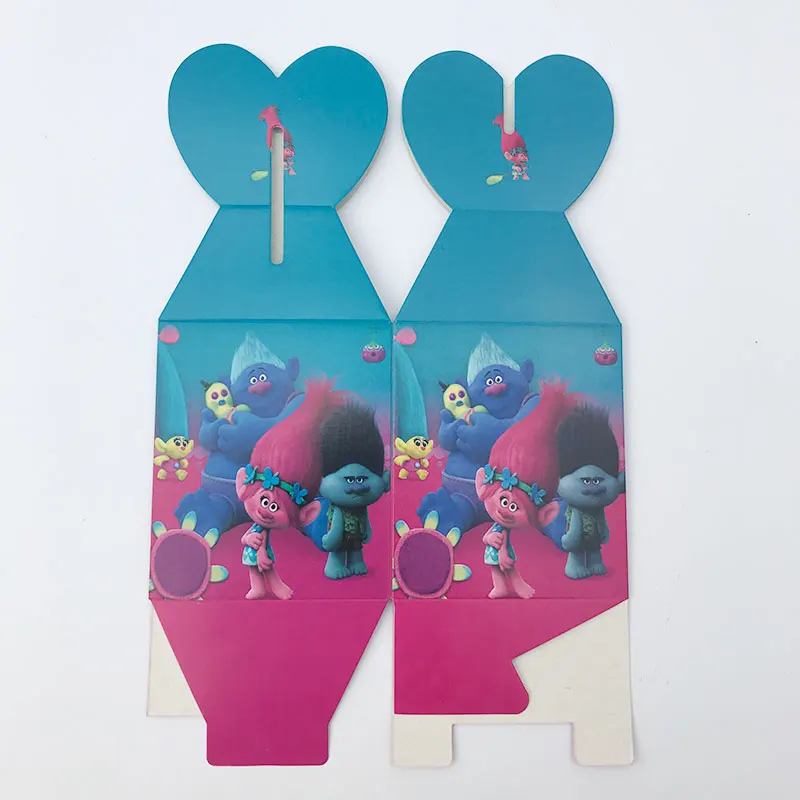 12 шт троллей мультфильм конфеты мешок Дети День рождения декоративная бумага для