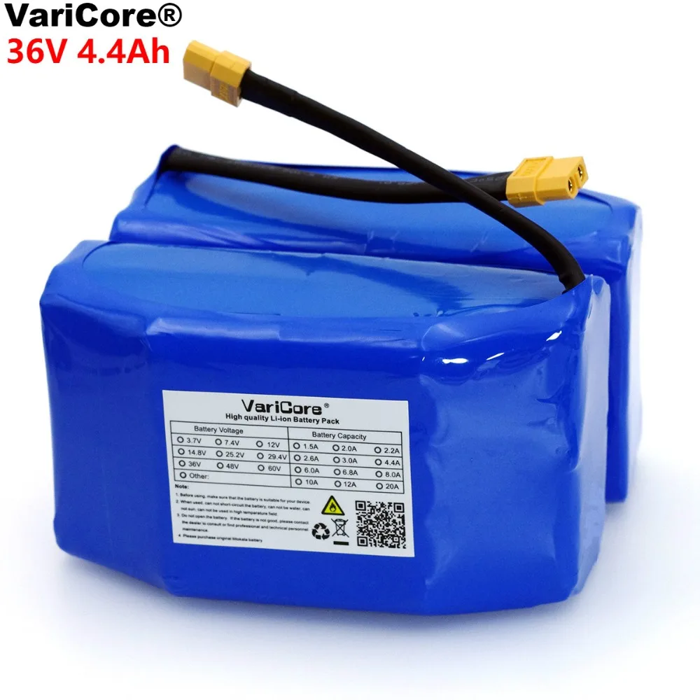 VariCore 36V 4.4Ah 4400mah Высокая дренажная 2 колесный электрический скутер
