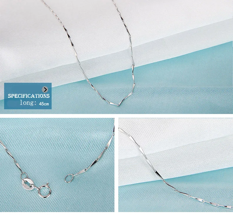 Серебряная цепочка с волнистыми ожерелье женские модели высокого класса для