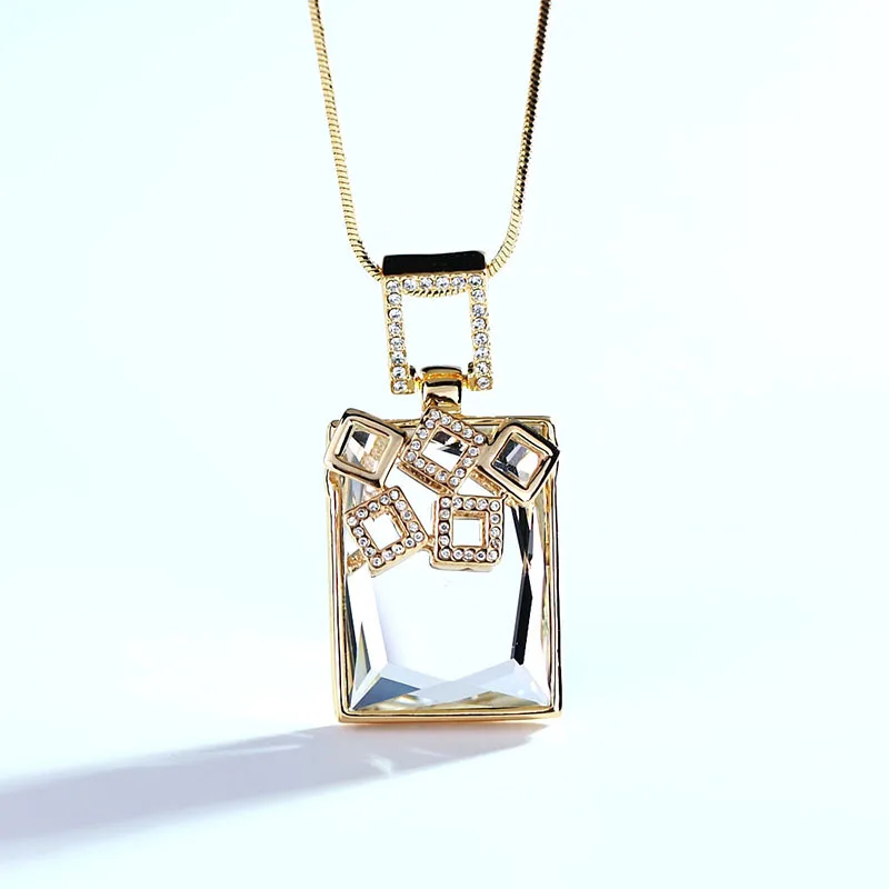 2016 Горячей продажи свитер цепи кристалл кулон ювелирных изделий и оптовая