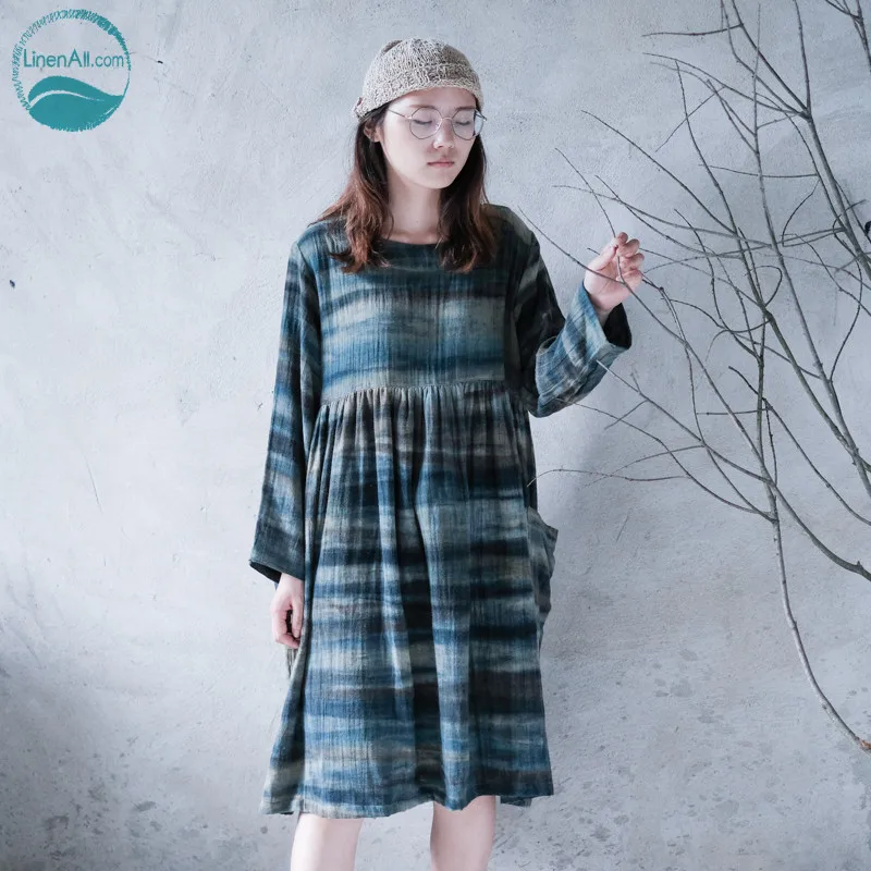 LinenAll женский краситель для растений краска травы и деревьев летнее платье с