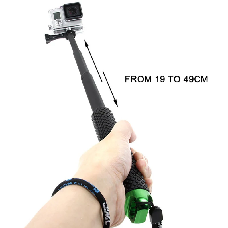 Алюминиевый сплав ручной селфи палка 19 &quotДайвинг Extandable полюс для GoPro SMN88|Серфинг|