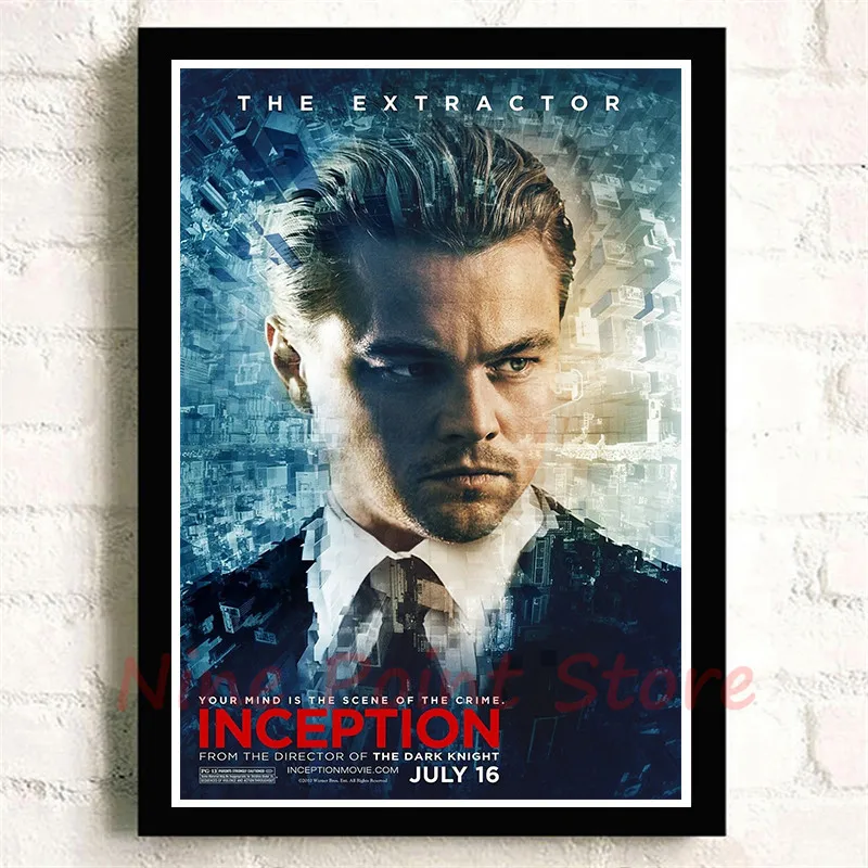 Создание фильма Leonardo DiCaprio классический фильм мелованная бумага Плакат Бар Кафе гостиная настенные декоративные картины бескаркасные - Цвет: Черный