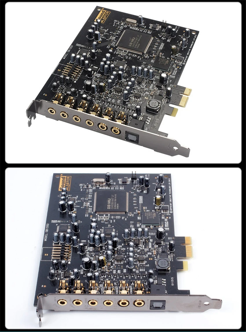 1 шт. для креативного SoundBLASTER LIVE 7,1 канальный внутренний объемный PCI Звуковая карта A5 отношение сигнал-шум 106db черный