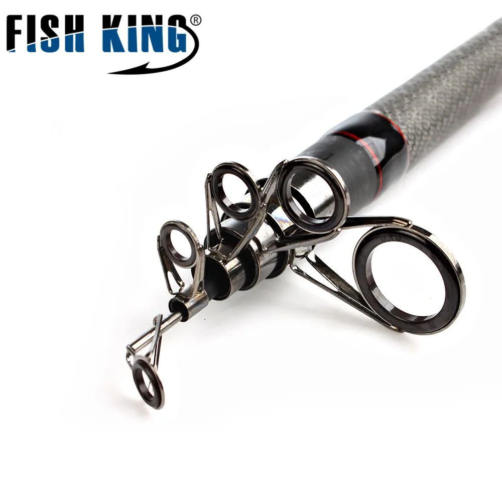Телескопическая удочка FISH KING для серфинга, 3,9 м, 4,2 м, 50-150 г, 5 секций, 4 гида, Морская Лодка, карбоновая удочка для ловли карпа, удочка для серфинга
