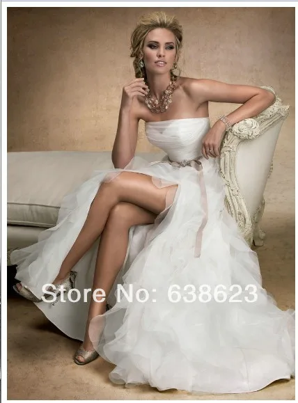 Daw778 новое поступление сексуальный пляж многоуровневое свадебное платье без