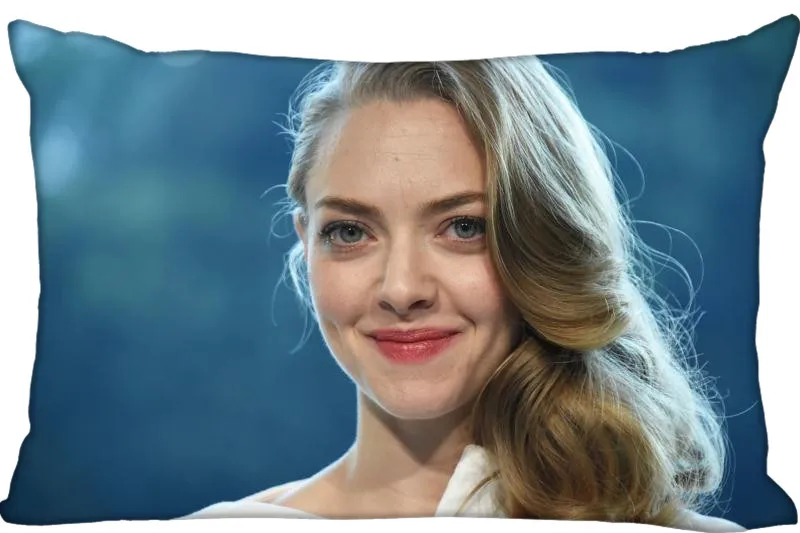 

Amanda Seyfried Rectangle Pillowcase Zipper Wedding Custom Pillow Case 40X60cm,50X75cm(two sides)Pillow Cover #7.20