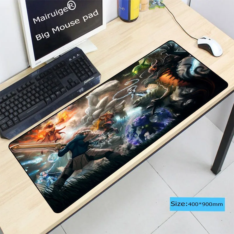 Резиновый игровой коврик Mairuige DOTA 2 с застежкой по краю для мыши настольные