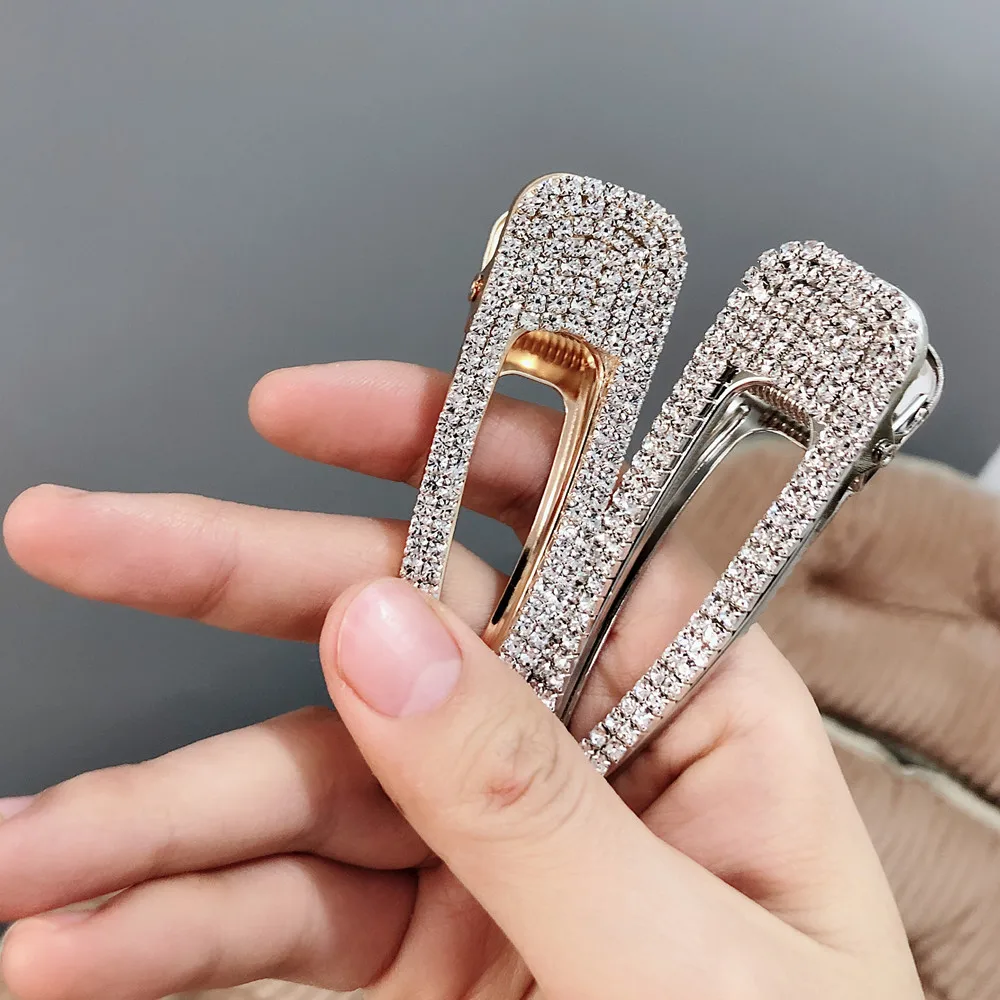 Женские заколки для волос с бриллиантами женские Клипсы из розового золота