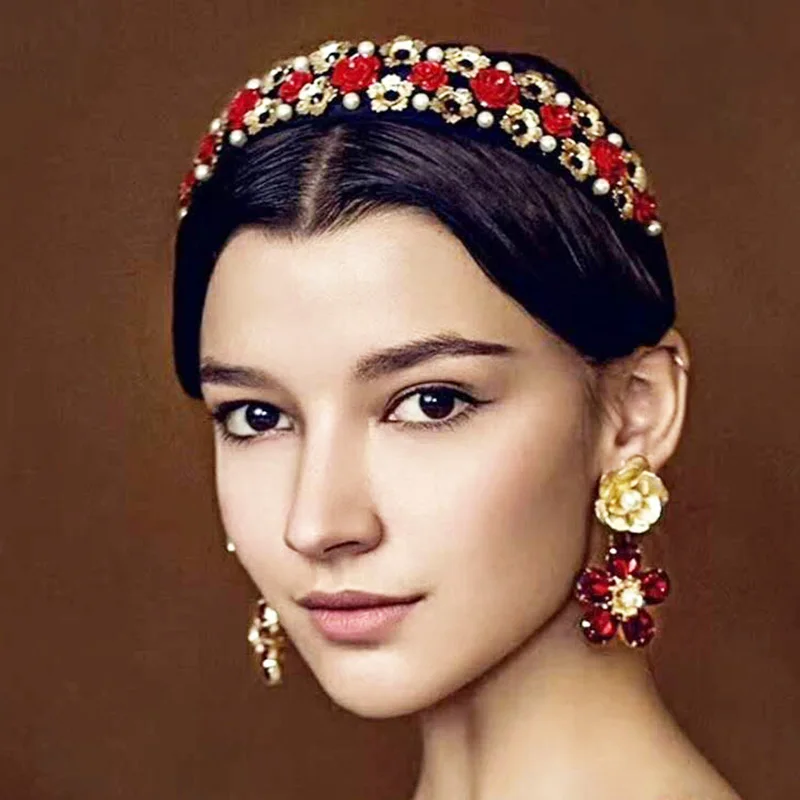 Модные Винтажные золотой цветок зеленый кристалл камень длинные висячие серьги