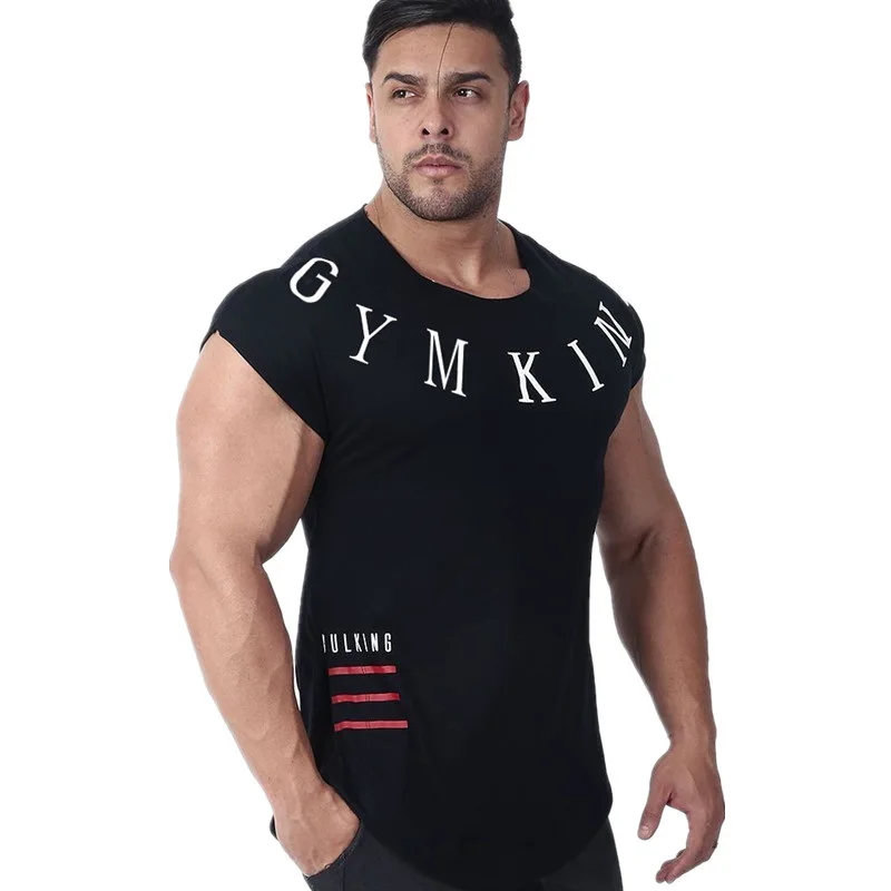 Новые стильные мужские футболки с короткими рукавами и принтом модные хлопковые