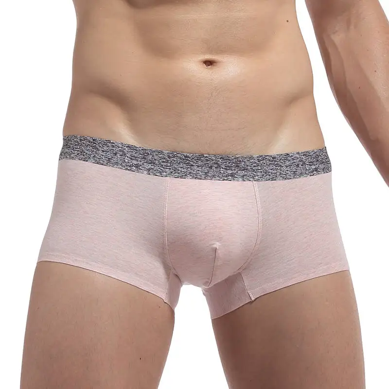2018 Стильное мужское нижнее белье боксеры с выпуклой сумкой хлопковые Дышащие
