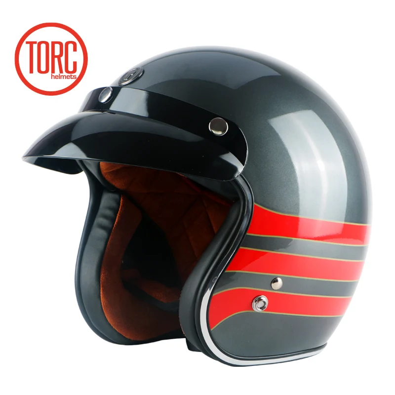 TORC casco moto классический открытый шлем винтажный шлем jets Ретро мотоциклетный шлем capacete California moto queiro T50 - Цвет: 1