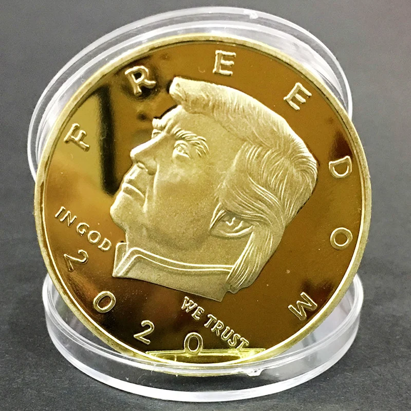 New Donald J Trump In God We Trust Challenge Gold Plated Coin America President Commemorative Coin Souvenir Gift