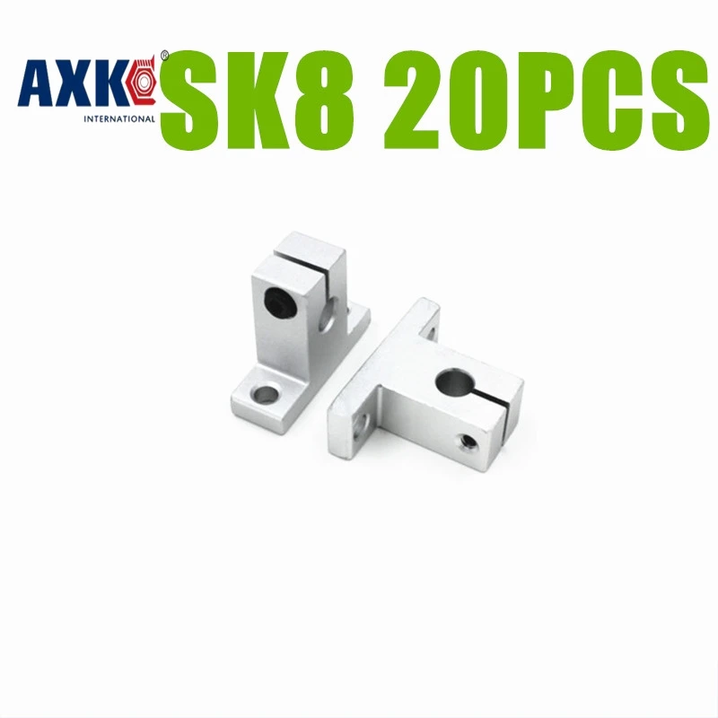 2018 Новая акция алюминиевый Подшипник Rolamentos Axk 20 штук Sk8 линейный Поддержка 8 мм