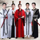 Костюм Рыцаря для взрослых, традиционный китайский наряд для представлений, вышивка, свободный стиль, мужской костюм Тан, Hanfu DWY1145, 2019