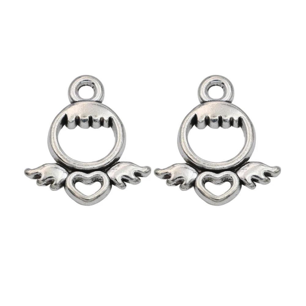 

20pcs Antique Silver Plated Angel Baby Charms Pendants for Necklace Jewelry Making DIY Handmade Craft 18x16mm