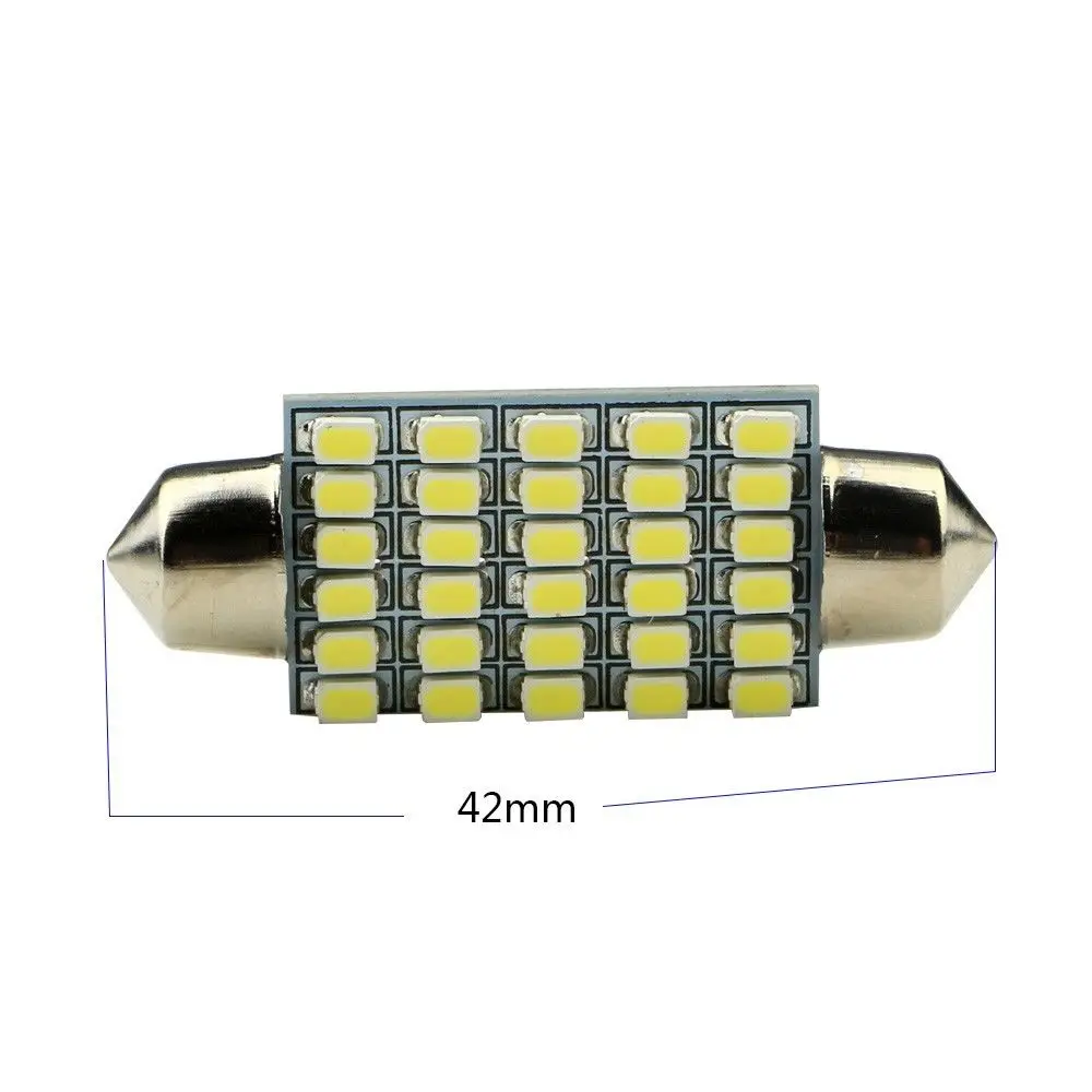Комплект 10 ламп C5W Torpedo 30 SMD светодиоды светильник Smd светильники Super Branca 41 мм 42 DC 12 В