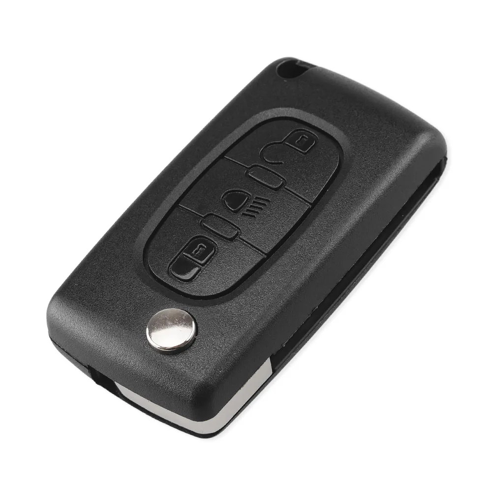 KEYYOU для Citroen C1 C2 C4 Picasso C5 C6 3 кнопки брелок дистанционный чехол светильник символ со значком CE0536