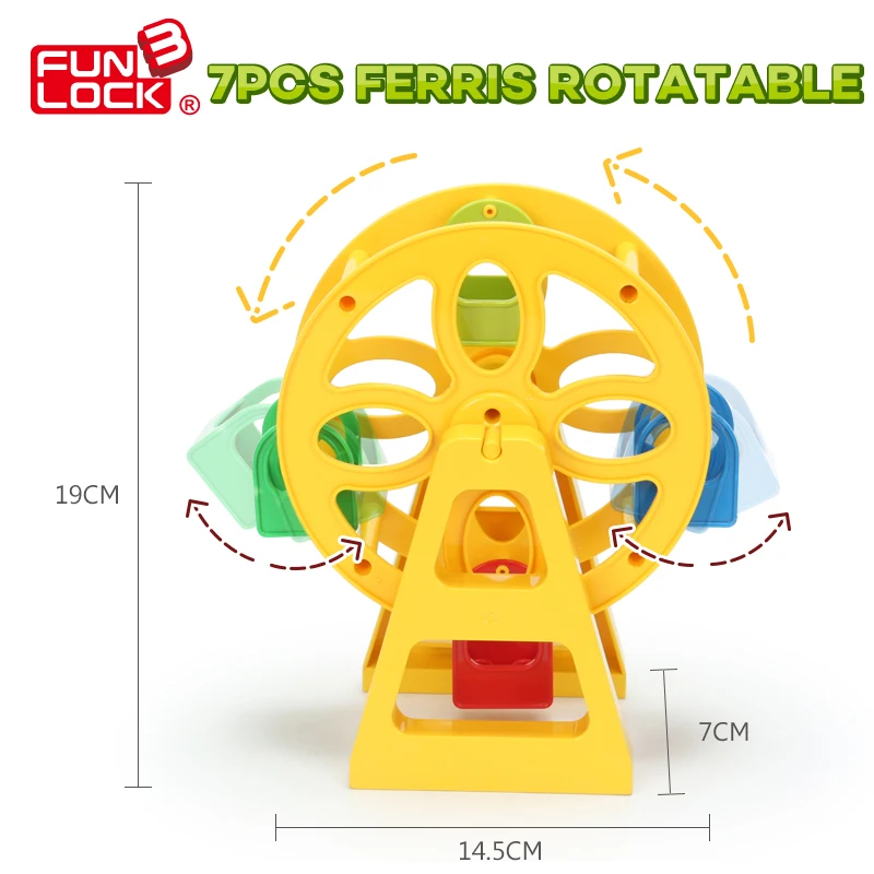 Детский конструктор Funlock Duplo набор строительных блоков с ферровыми колесами