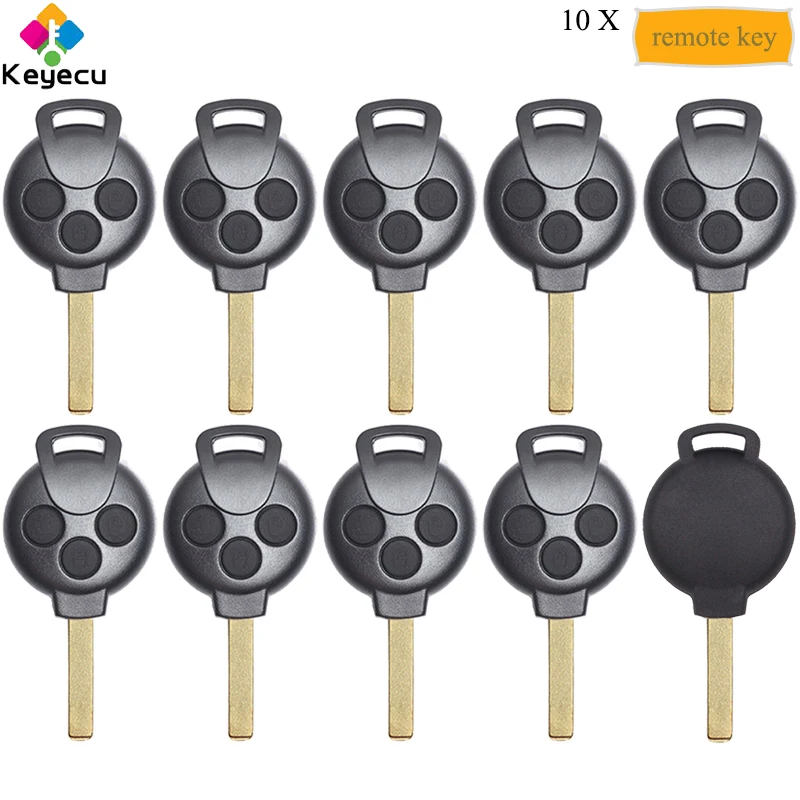 Пульт дистанционного управления для автомобиля KEYECU 10 шт./лот с 3 кнопками 434 МГц 7941