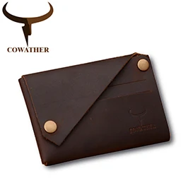 COWATHER хорошее Crazy horse кожа люкс мужчины кошельки мода длинные новые мужской кошелек 101 carteira masculina