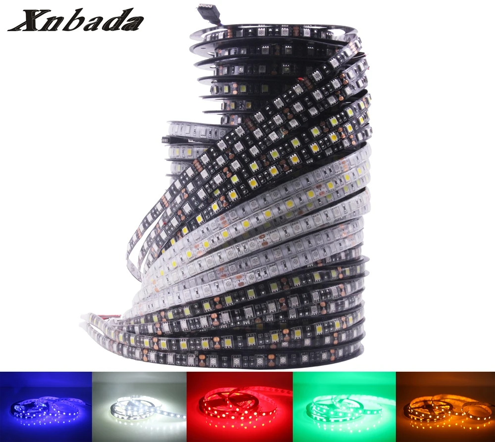 

Xnbada DC12V Светодиодный светильник, 5050SMD 60 светодиодов/м белый/теплый белый/красный/зеленый/синий/желтый/RGB IP30 (не)/IP65/IP67 водонепроницаемый