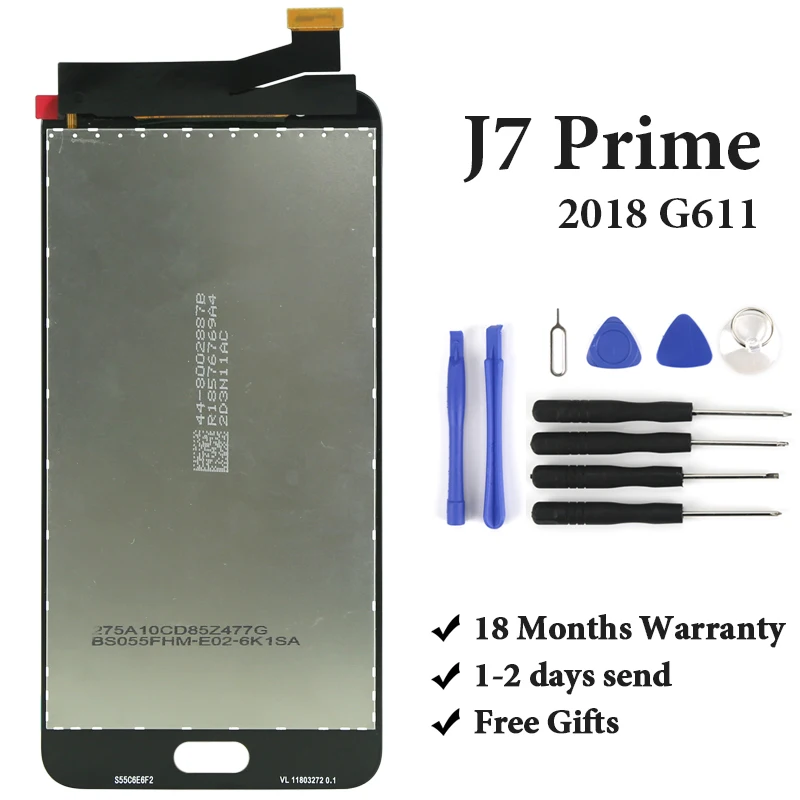 ЖК дисплей AMOLED для Samsung J7 Prime дигитайзер с сенсорным экраном в сборе G611 G611F