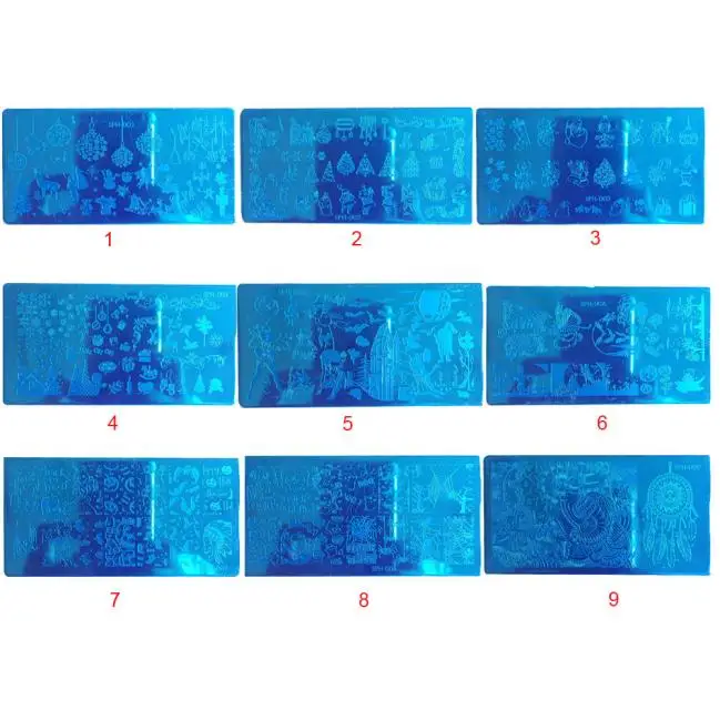 Рождественские DIY шаблоны для ногтей штампованные пластины шаблон маникюра P35 May31