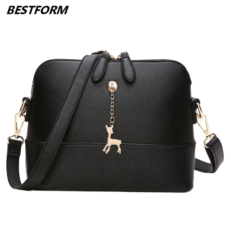 BESTFORM женская сумка с подвесок оленем на плечо кожаная повседневная через модные роскошные сумки|Сумки