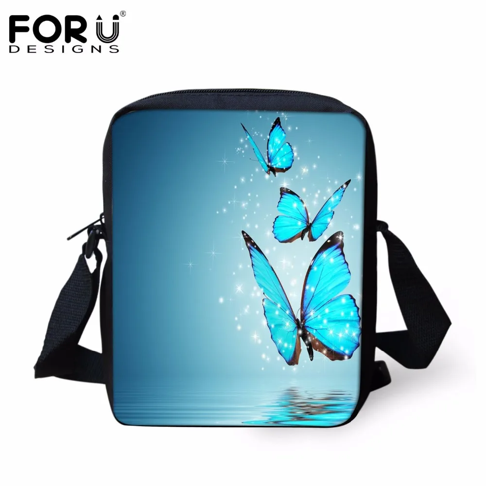 FORUDESIGNS/зеленые 3D школьные сумки с бабочками для детей модные девочек маленькие