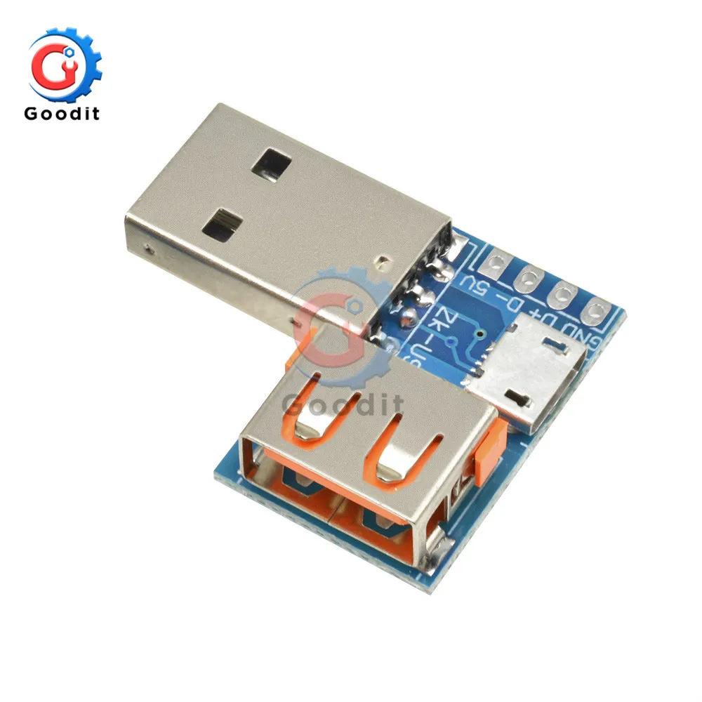 USB конвертер Стандартный тип A Мама папа для Micro на 4P терминал адаптера платы 2 54 мм