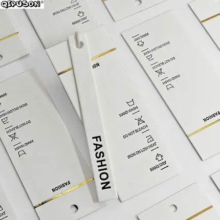 PK012 бирка на заказ брендовая одежда Тисненая Бумага висячая Золотая фольга два