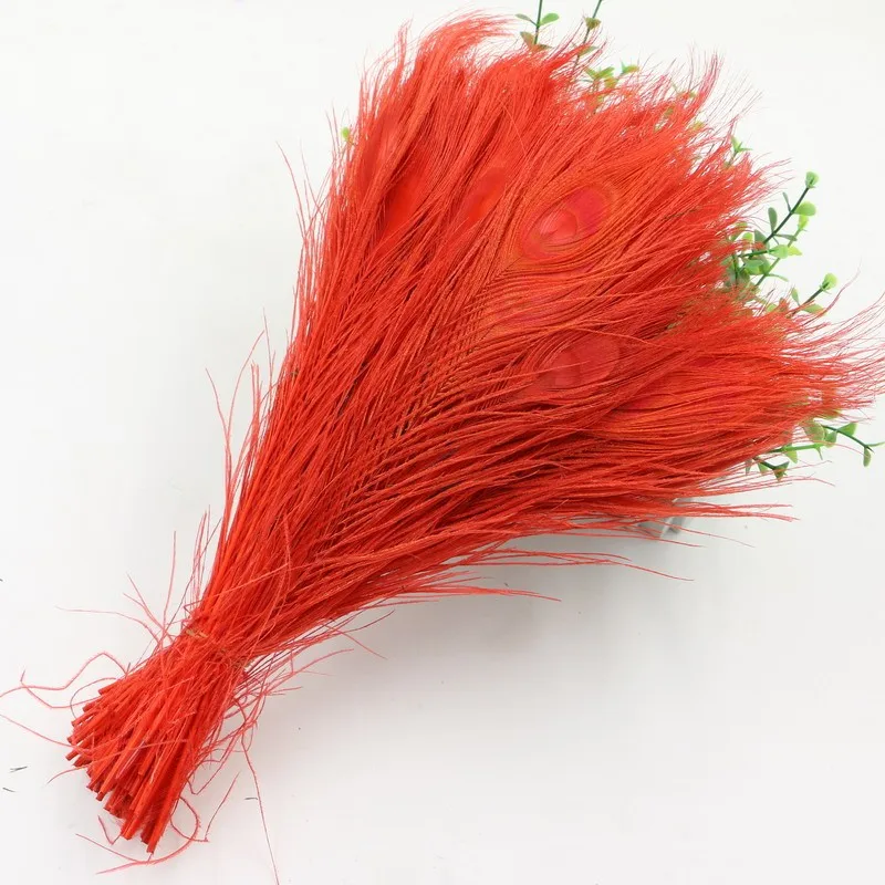 200 шт./лот полный глаз окрашенные Королевский синий павлиний хвост перья для