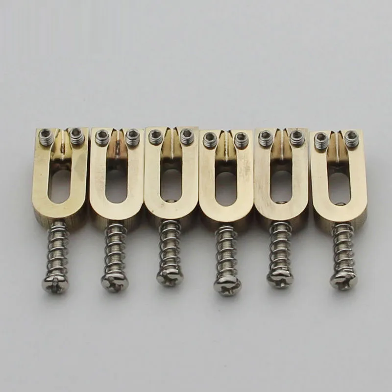 6 шт латунные направляющие типа U 10 5 мм для мостов Stratocaster Tremolo|Детали и аксессуары