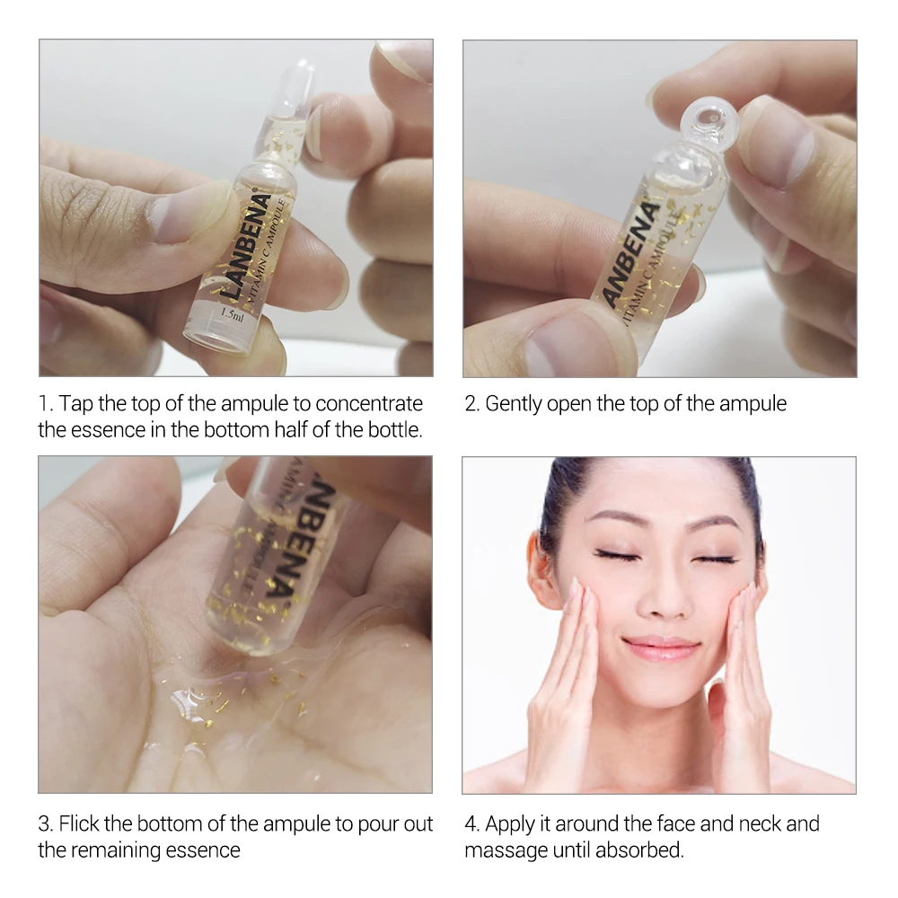 

LANBENA Hyaluronic Acid Ampoule Serum Moisturizing Nourishing Easily Absorbed Anti-Aging Firming Remove Wrinkles For 7 Days