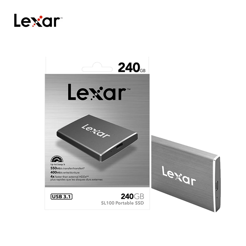 Внешний твердотельный накопитель Lexar USB 3 1 HDD 550MBS 240 ГБ 512 TypeC портативные