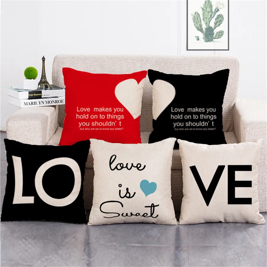 ZXZXOON Забавный подушка с надписью Обложка интересной надписи для дивана полиэстер