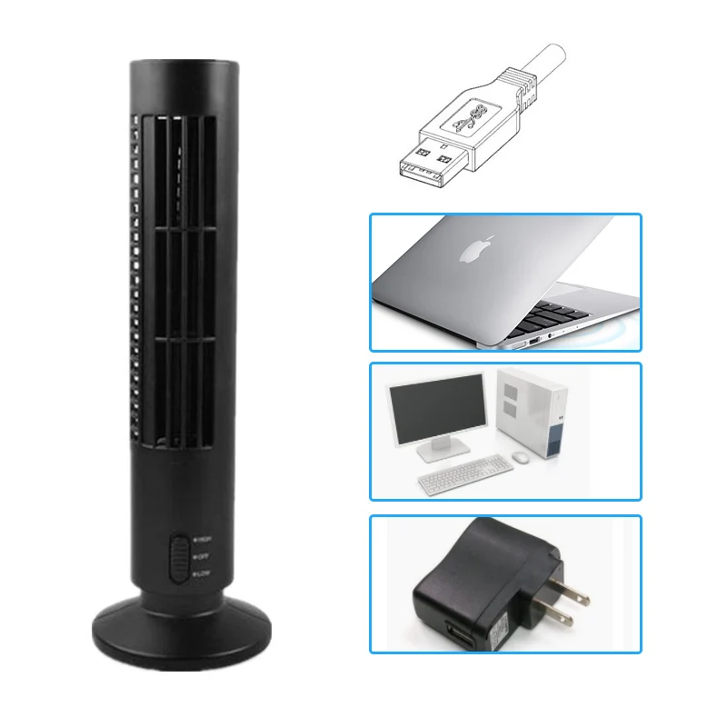 Беслопастной USB вентилятор 2 скоростной настольный мини с естественным ветром