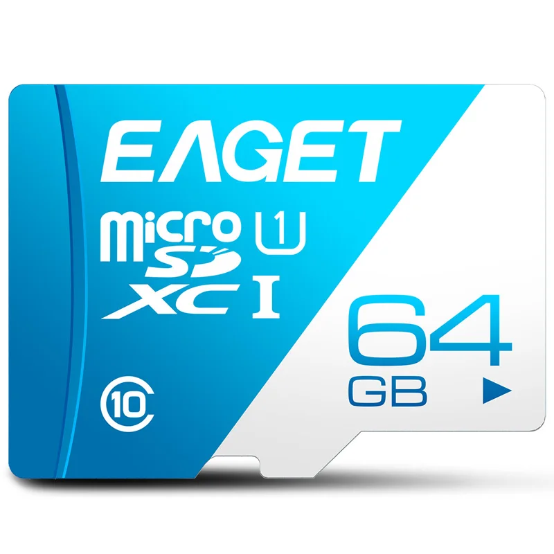 Карта памяти EAGET T1 Micro SD 64 ГБ 32 16 128 TF карта класс 10 UHS-I 80 МБ/с./с | Компьютеры и офис