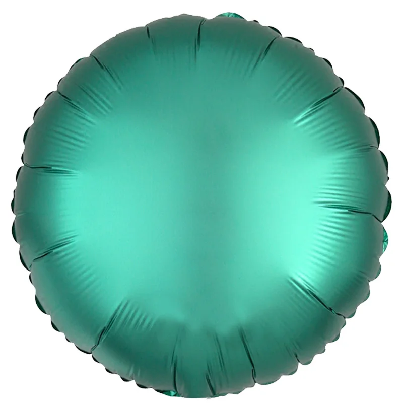 Round Green Новинка, 10 шт., 18 дюймов, хромированные, металлические, сердце, звезда, круглые, гелиевые, фольгированные шары, для детей, для первого дня рождения, вечеринки, свадебные украшения, воздушные шары - Цвет: Round Green