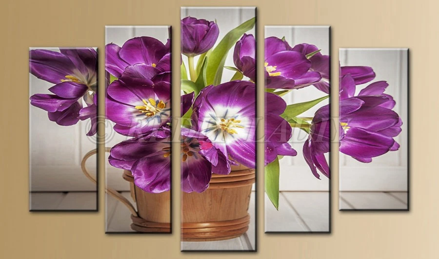 DIY алмазная живопись Триптих 5D алмазная мозаичная кружка розы Модульная картина из 5 панелей настенная художественная Стразы Вышивка крестиком рукоделие