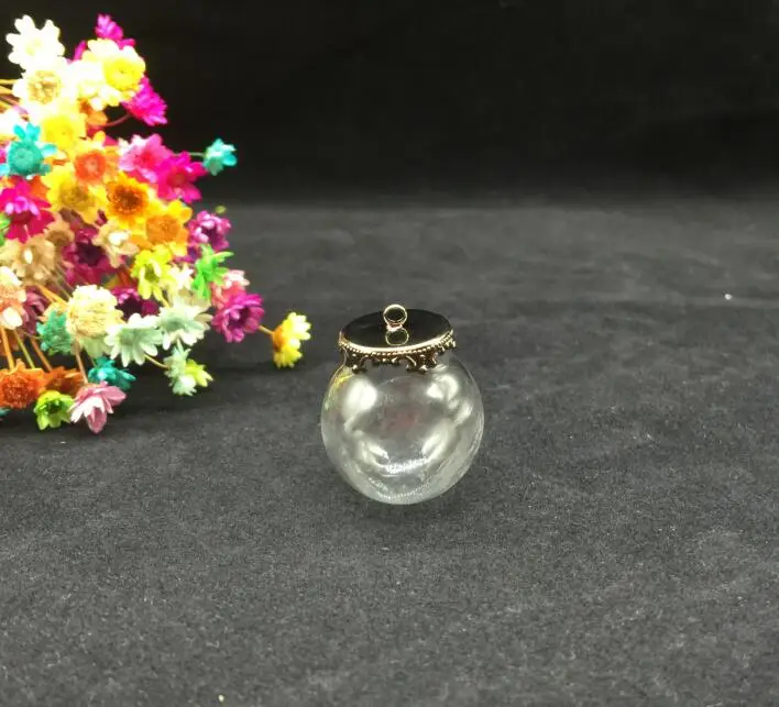 

3 компл./лот 25*15 мм стеклянный глобус Корона база набор стеклянный флакон подвеска в форме стеклянной бутылки купольная крышка Ожерелье Подв...