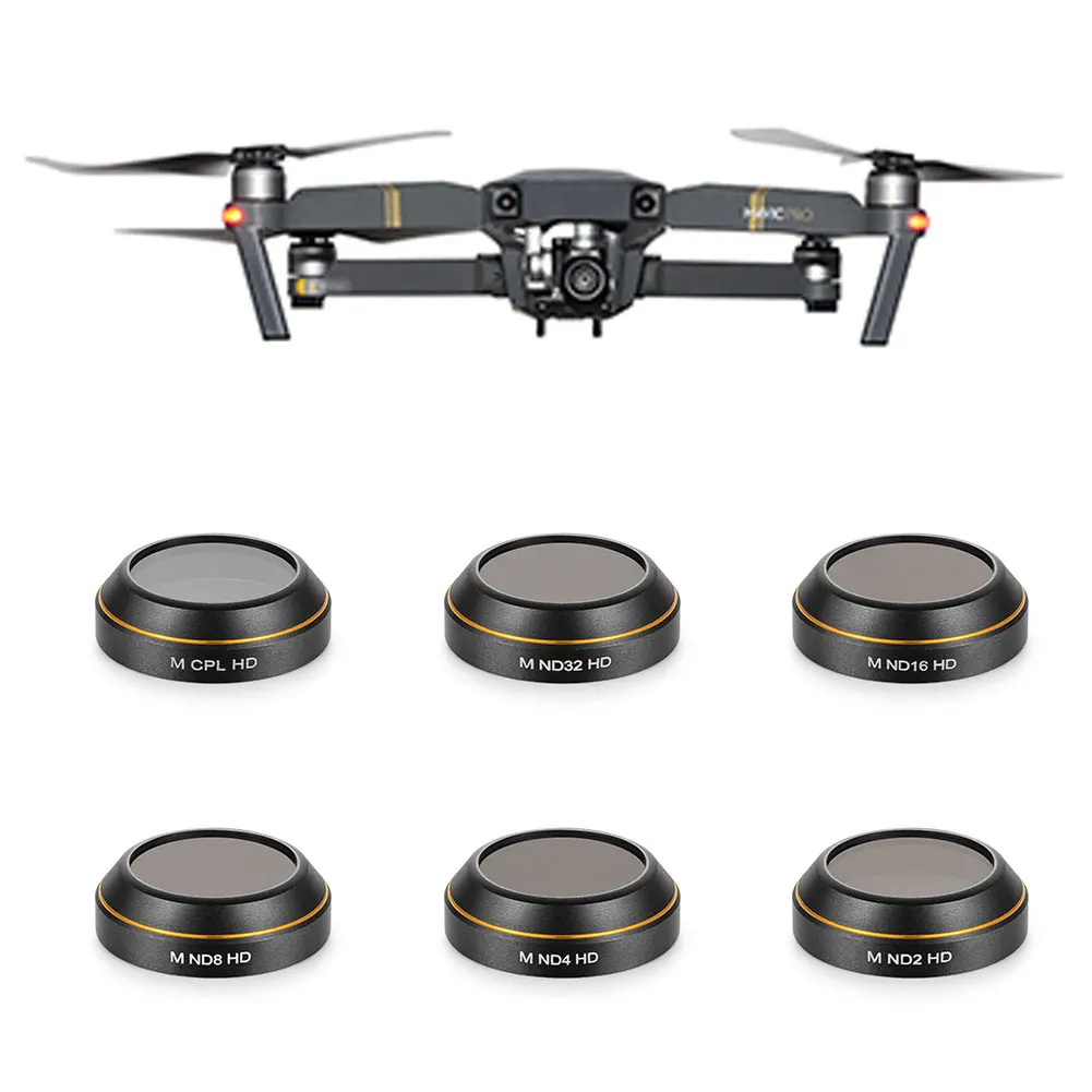 Новый алюминий Рамка фильтра для DJI Mavic Pro золото шелковое покрытие градиент ND